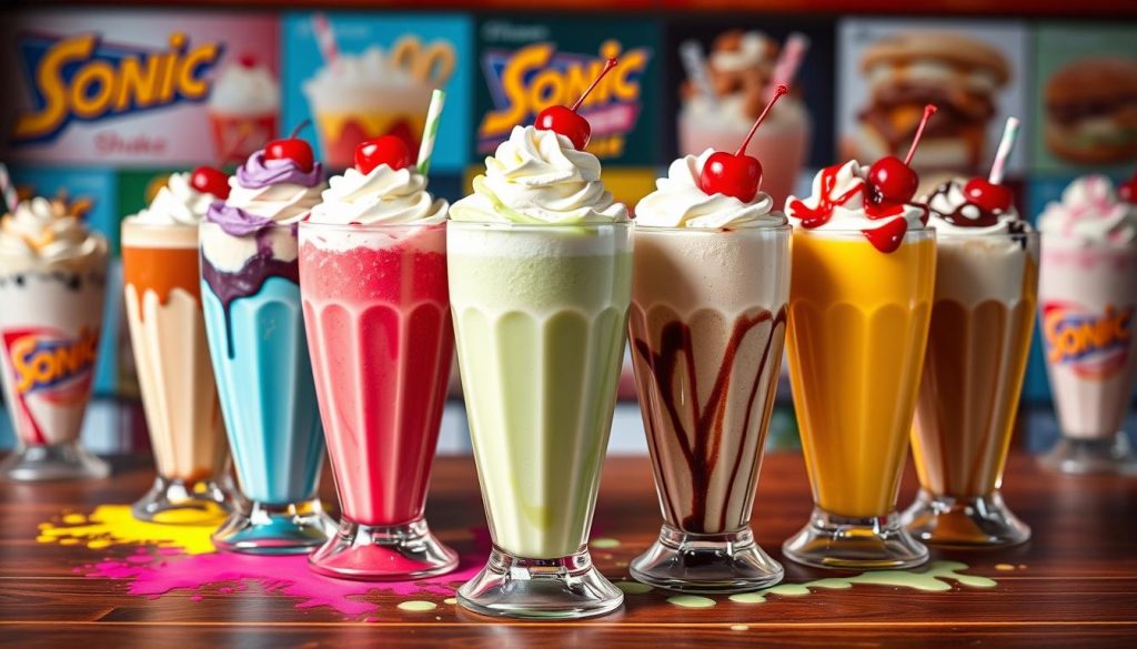 Sonic milkshake menu comparison