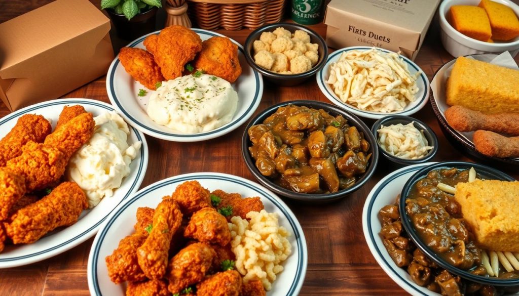 Southern-style takeout menu