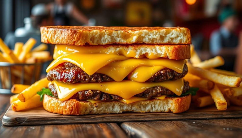 Stacked Grilled Cheese Burger Munchie Combo