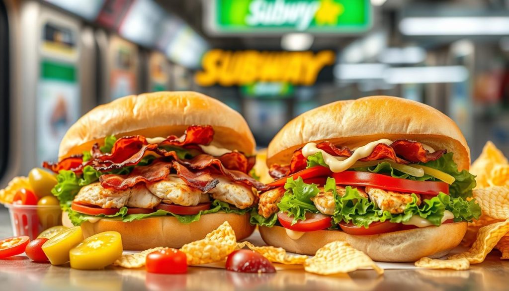 Subway Chicken and Club Sandwiches