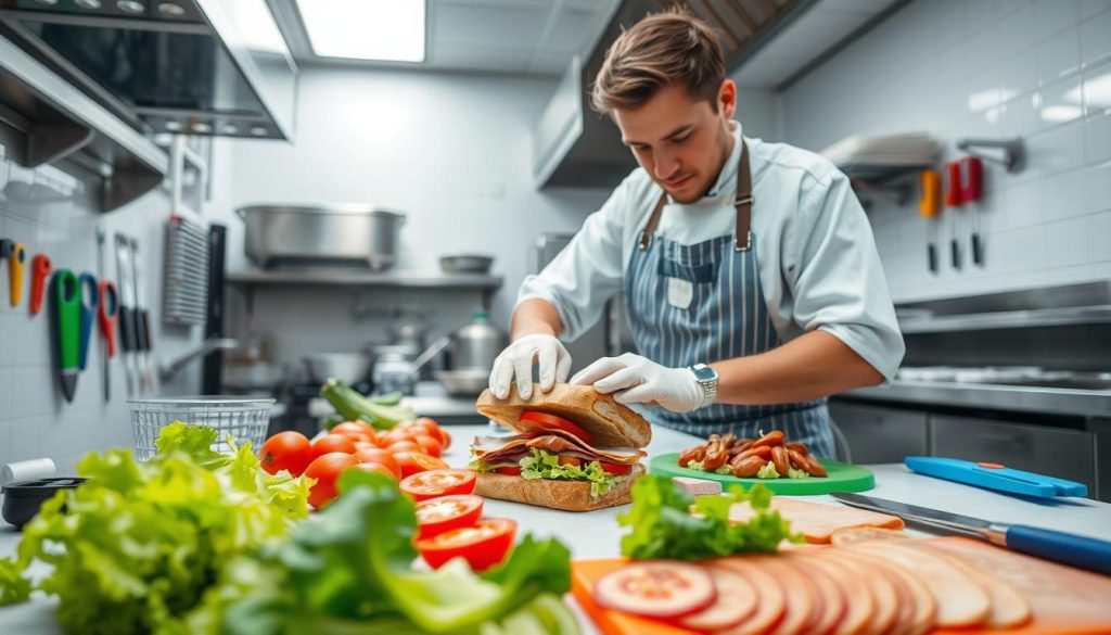 Subway sandwich food safety preparation