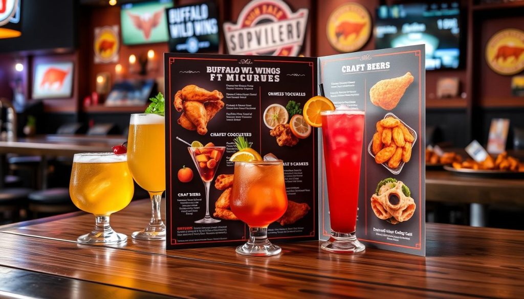 buffalo wild wings liquor menu