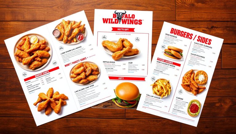 buffalo wild wings menu calories