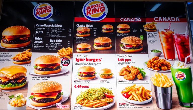 burger king menu canada