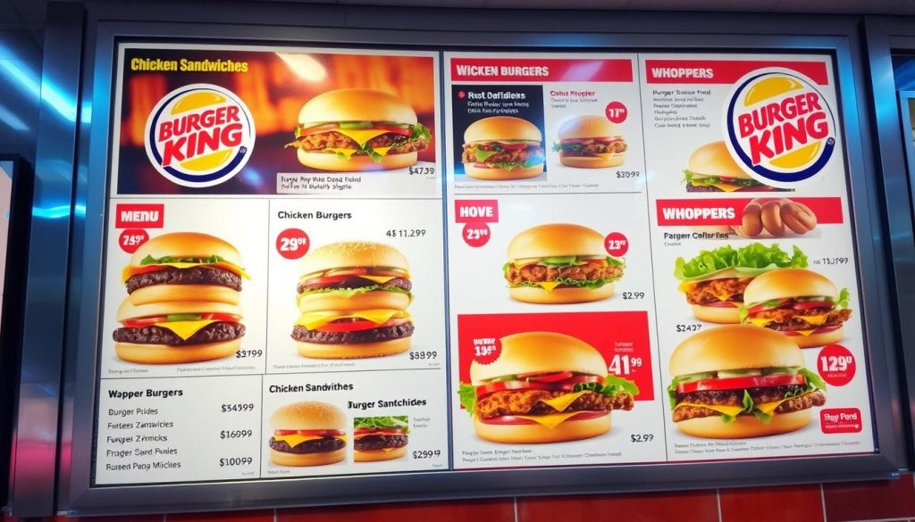 burger king menu prices