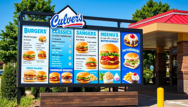 culver's drive thru menu