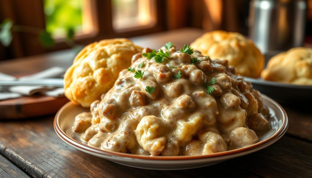 delicious biscuits and gravy