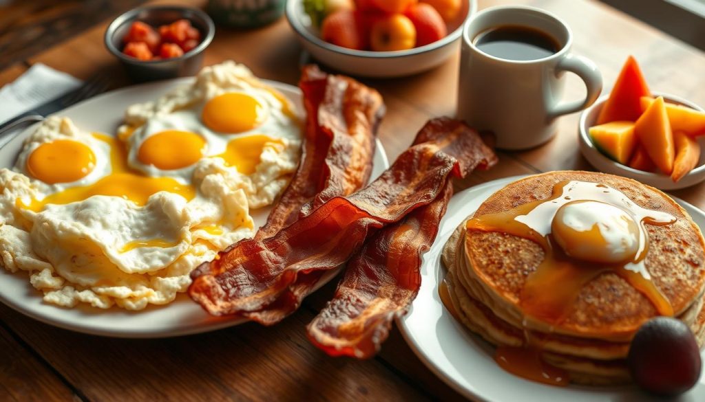 delicious breakfast offerings at bob evans