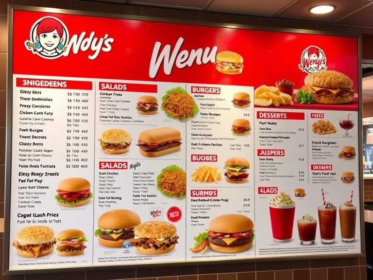 dine-in wendy's menu