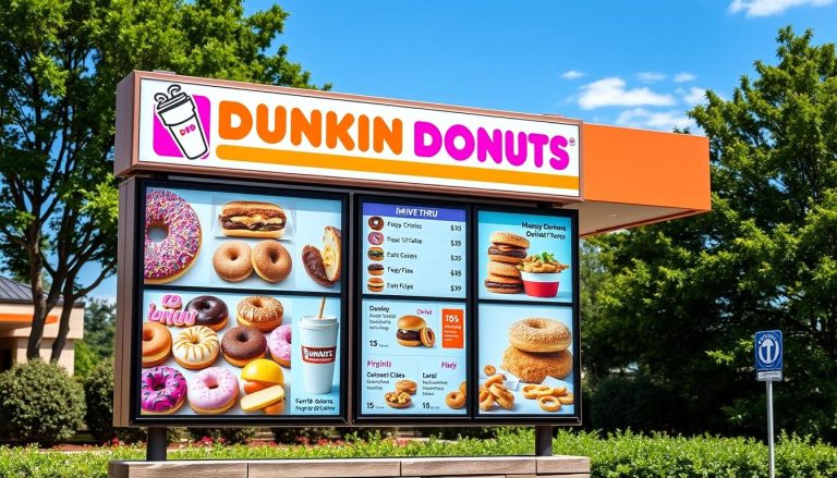 dunkin donuts drive thru menu