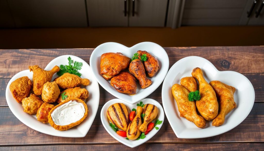 heart shaped chicken dishes