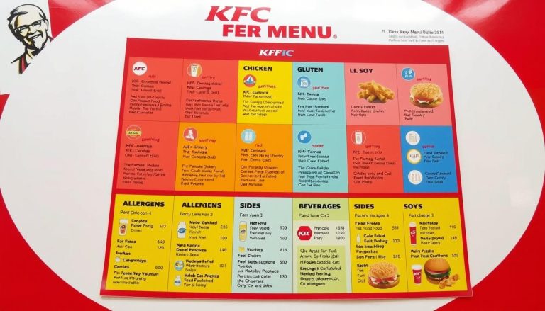 kfc allergen menu