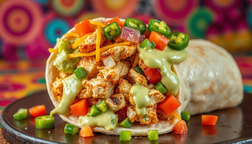 loaded chicken burrito