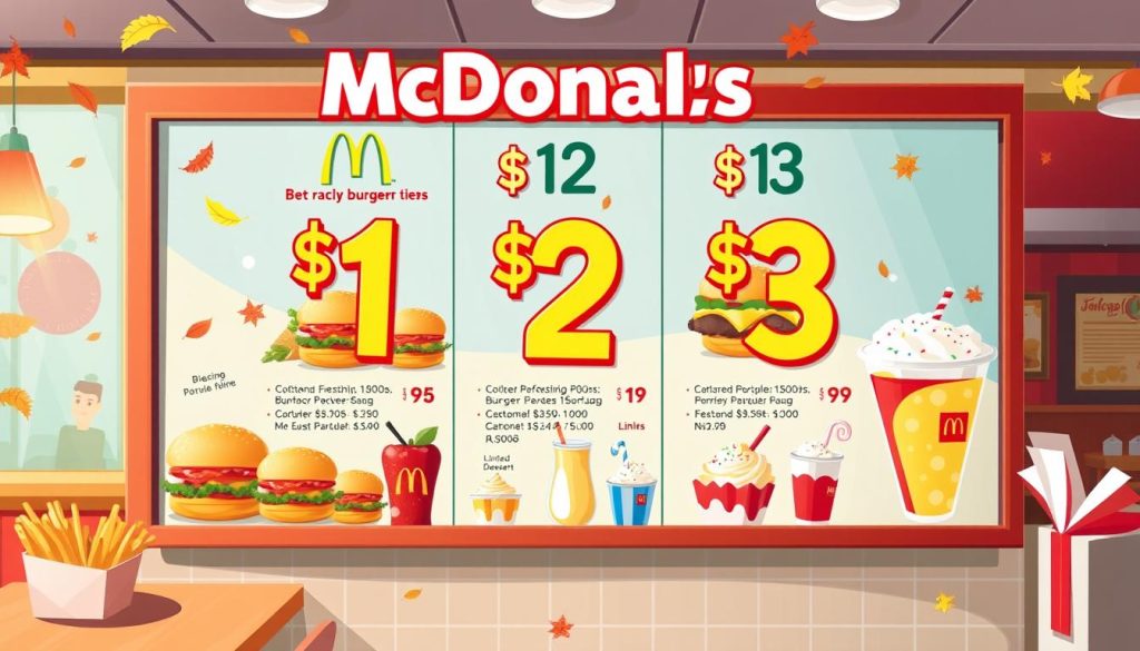 mcdonald's $1 $2 $3 menu with prices