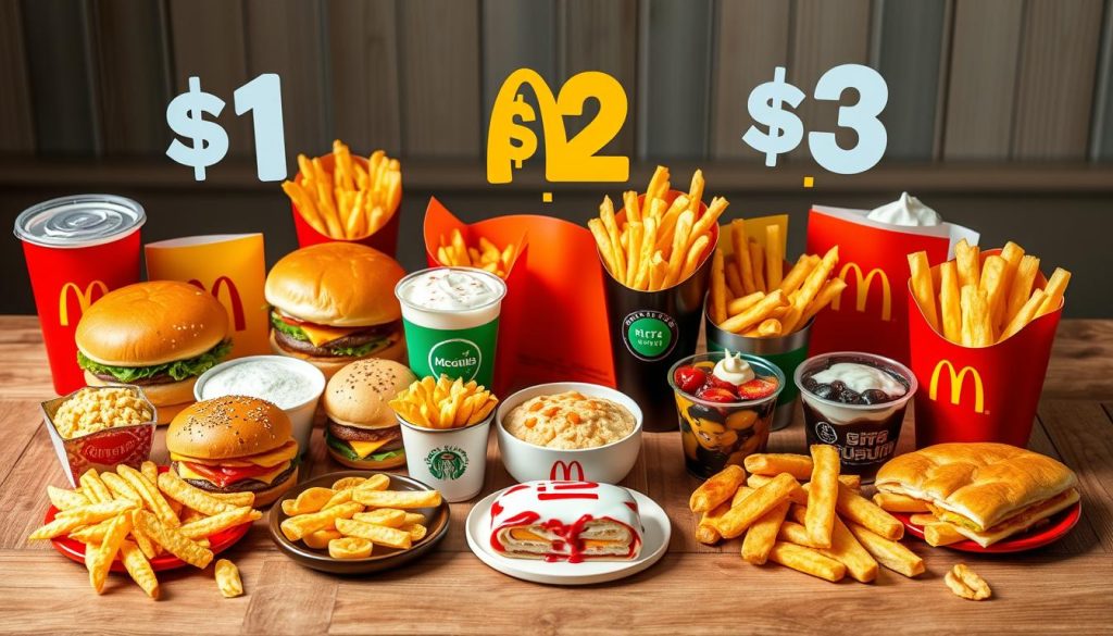 mcdonald's $1 $2 $3 menu with prices