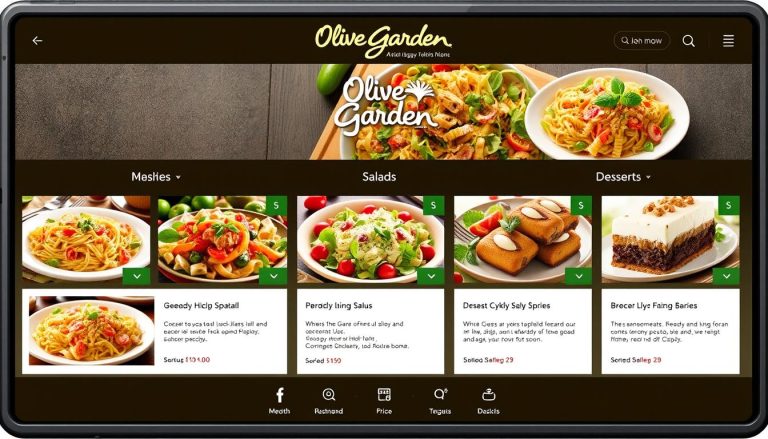 olive garden online menu