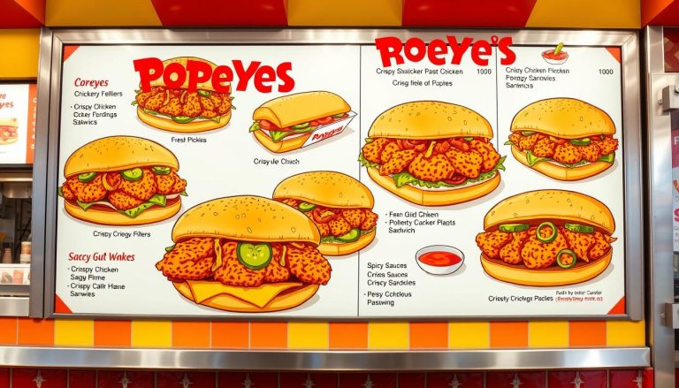 popeyes chicken sandwich menu