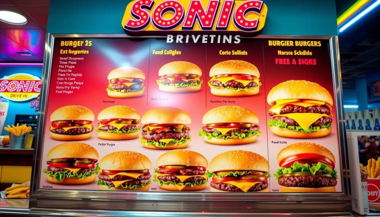 sonic burgers menu