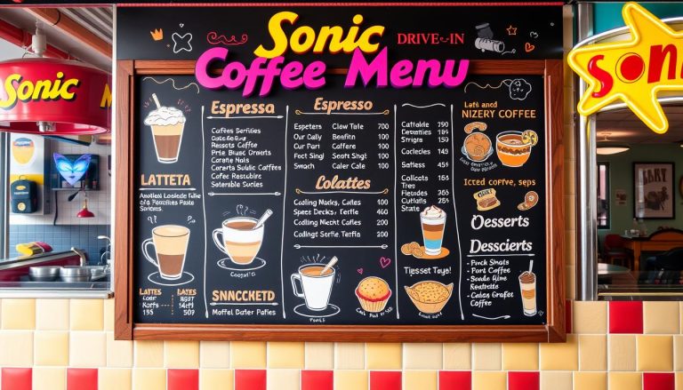 sonic coffee menu