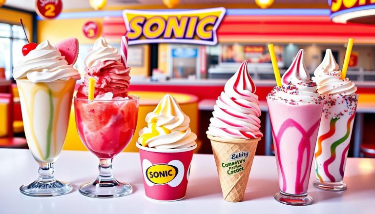 sonic ice cream menu