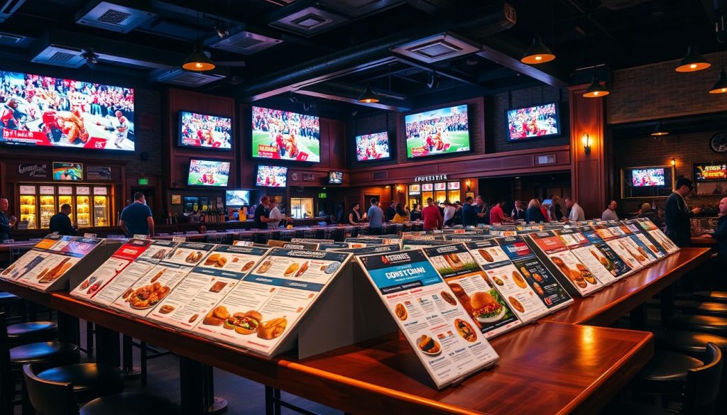 sports bar menus