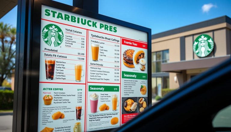 starbucks drive thru menu