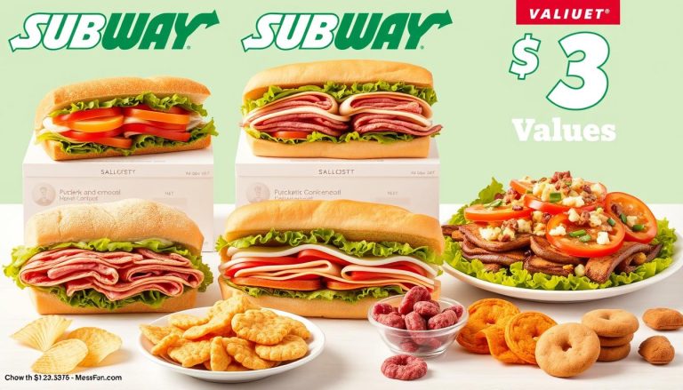 subway $3 menu