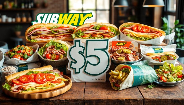 subway 5 dollar menu