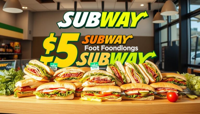 subway $5 footlong menu