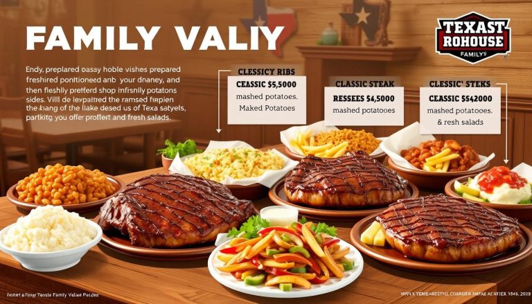 texas roadhouse family value packs menu