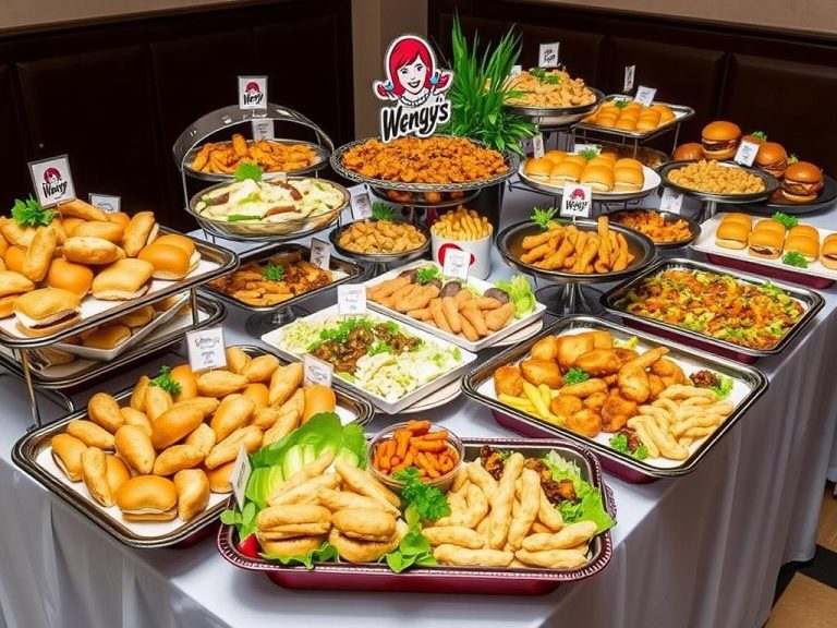 wendy's catering menu with prices