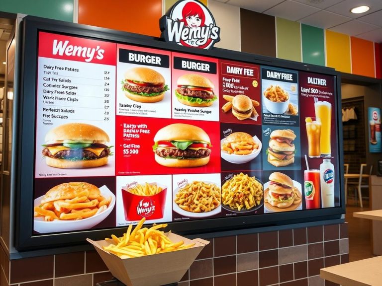 wendy's dairy free menu