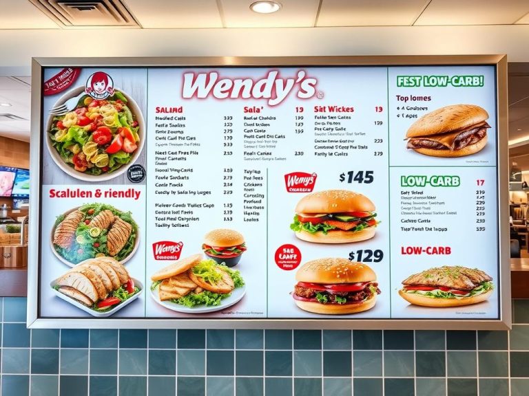 wendy's diabetic menu