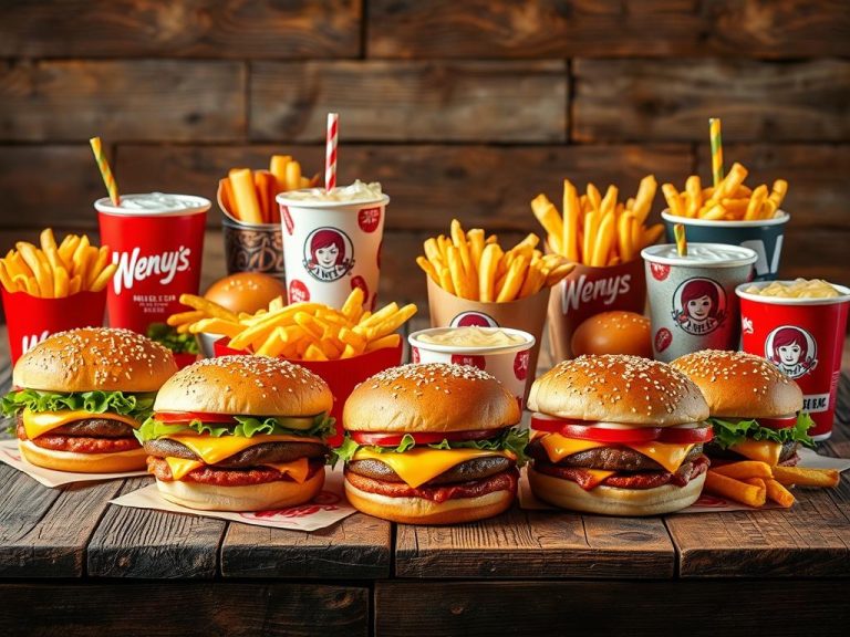 wendy's hamburgers menu