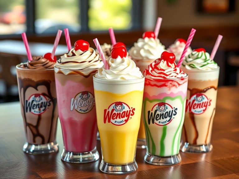 wendy's milkshake menu