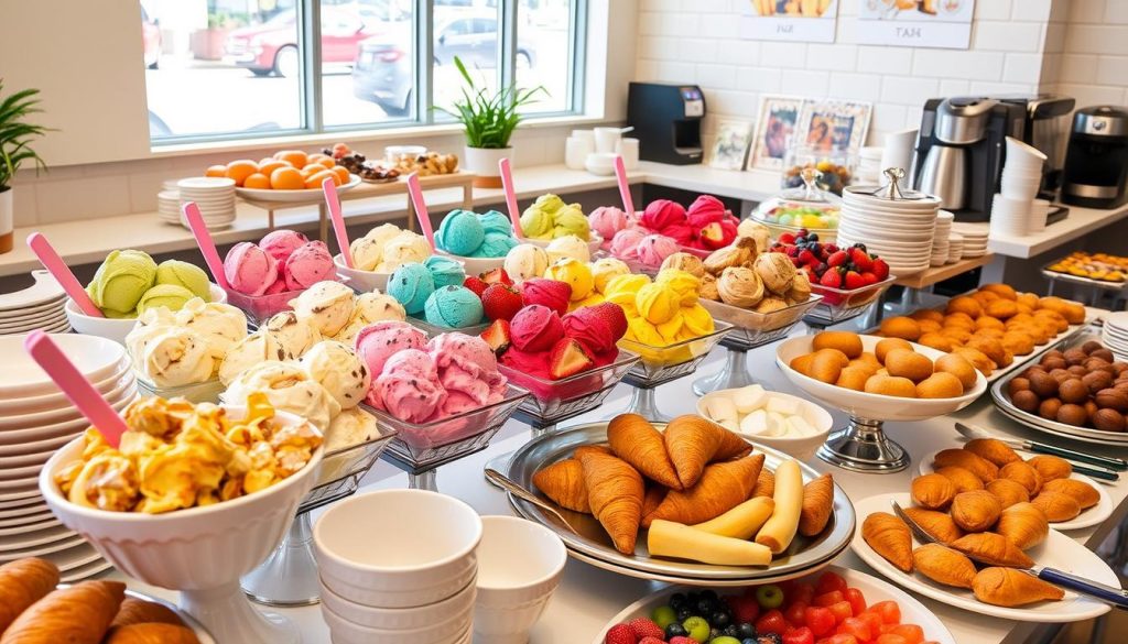 Baskin Robbins Catering Breakfast Spread