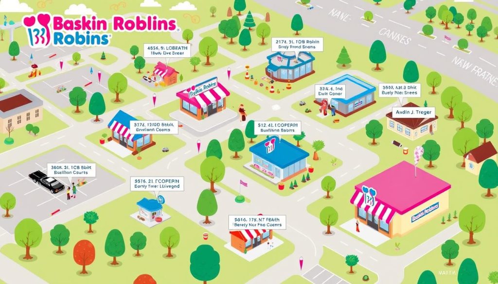 Baskin Robbins Drive-Thru Locations Map