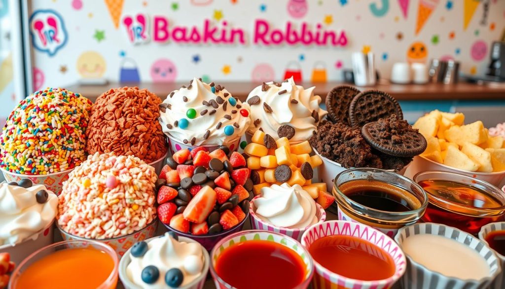 Baskin Robbins Toppings Selection