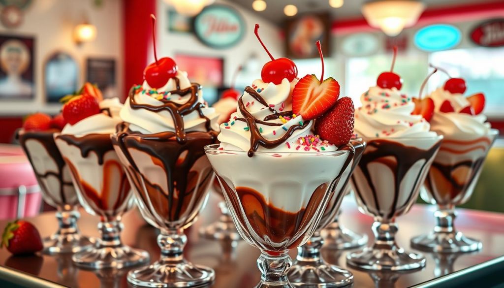 Denny's Ice Cream Sundae Selection