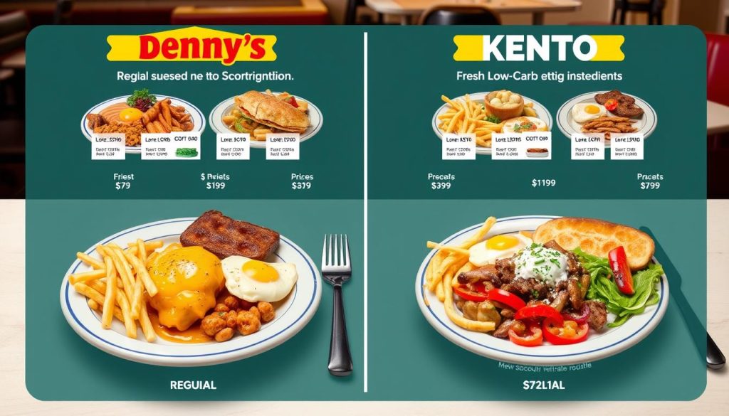 Denny's Keto Menu Price Comparison