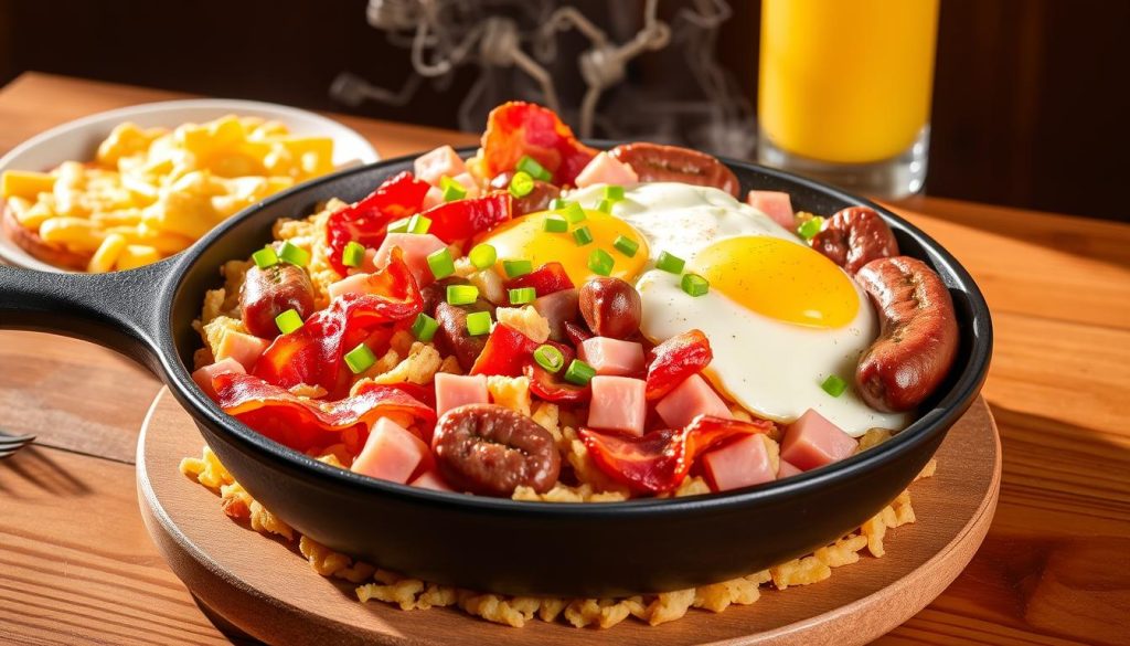 Denny's Meat Lovers Breakfast Skillet