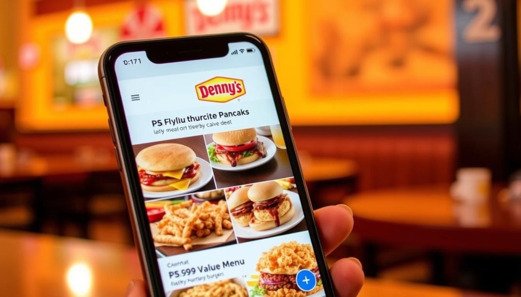 Denny's Mobile App Value Menu Ordering