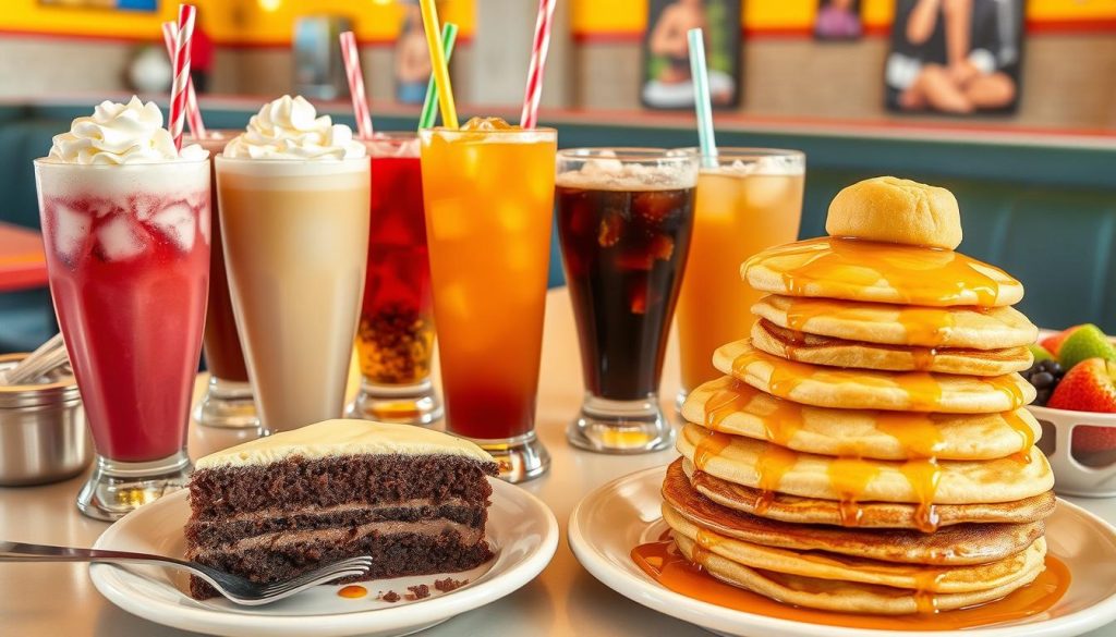 Denny's restaurant menu beverages and desserts