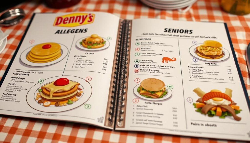 Denny's senior menu allergen information