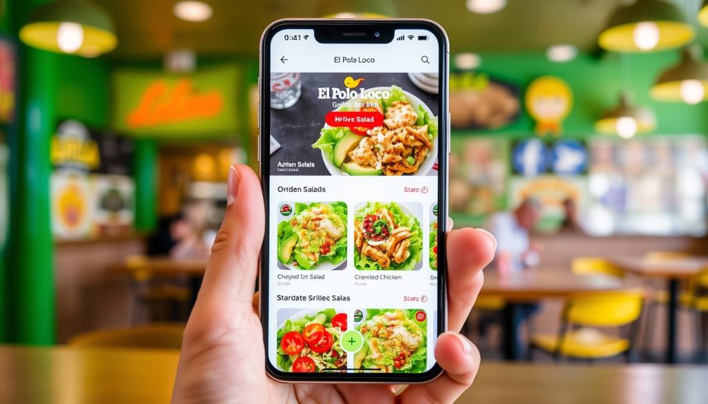 El Pollo Loco Mobile App Salad Ordering