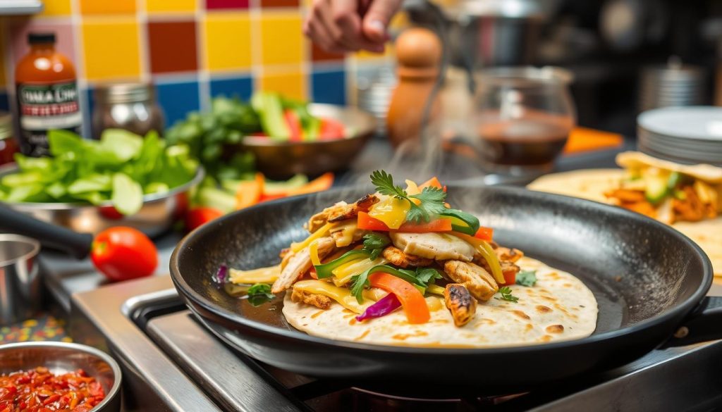 El Pollo Loco Quesadilla Preparation