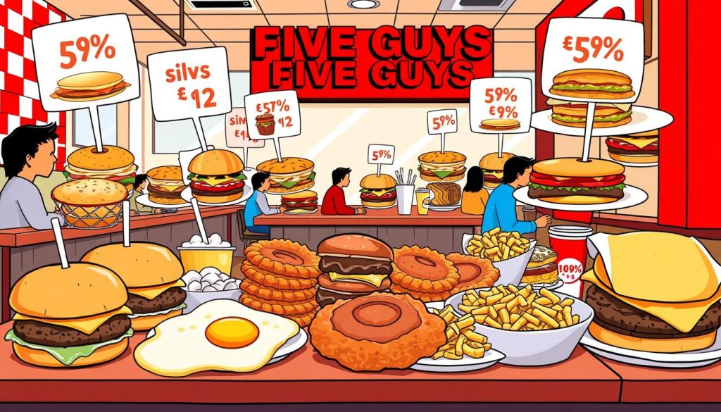 Five Guys Breakfast Price Comparison