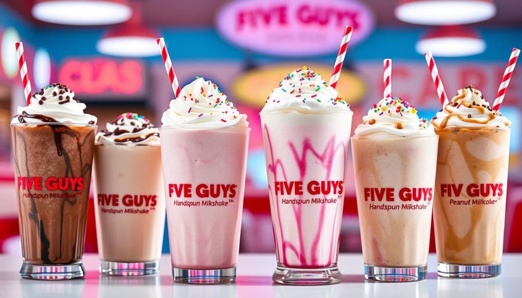 Five Guys Milkshake Menu Variety