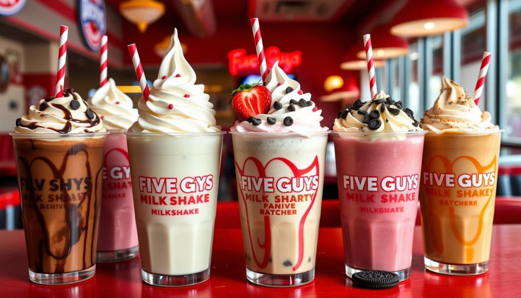 Five Guys Milkshake Varieties