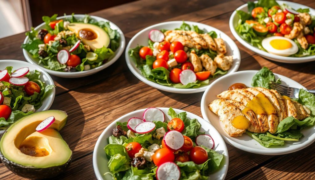 Keto-friendly salads at Denny's